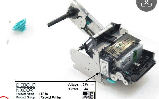 01750302835 1750302835 Diebold Nixdorf DN200 TP30 reçu Imprimante machine à guichet automatique Diebold Nixdorf DN Pièces détachées